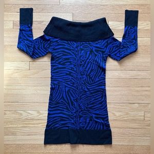 💙 DKNY knit stretch zebra dress